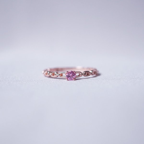 ESTEE Ring - Pink Sapphire (Rose Gold)