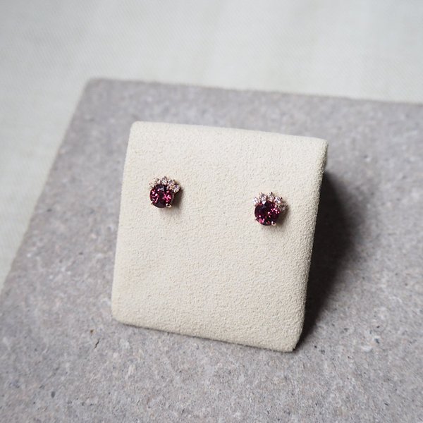 Starry Earrings - Rhodolite Garnet