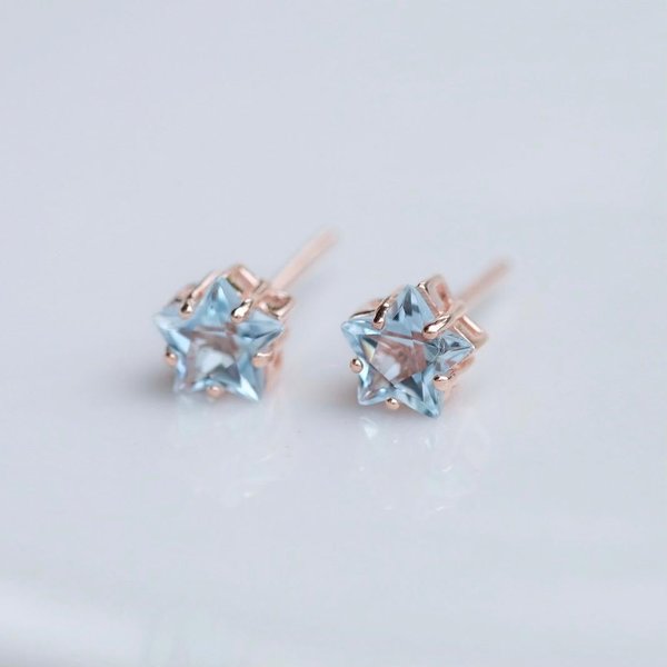 Stellar Earrings - Sky Blue Topaz