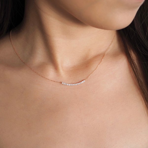 BREE Diamond Necklace - 18K Rose Gold