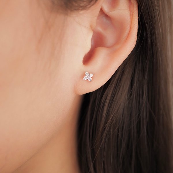 ESME Diamond Earrings - 18K White Gold