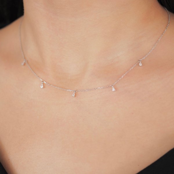 KASIA Diamond Necklace - 18K White Gold