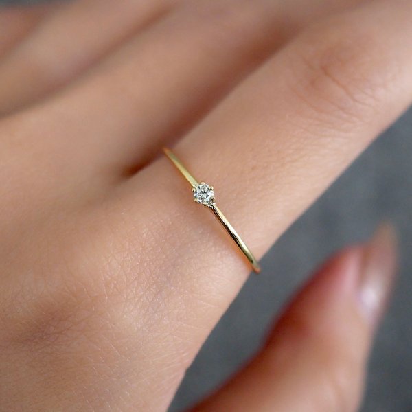 JODI Diamond Ring - 18K Gold Brilliant Cut