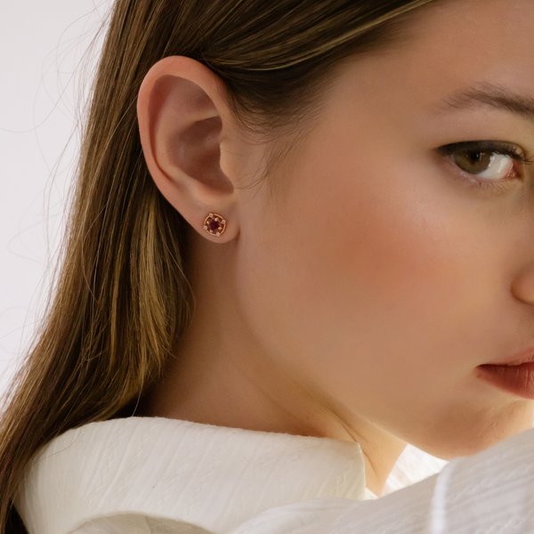 AVERY Earrings - Rhodolite Garnet