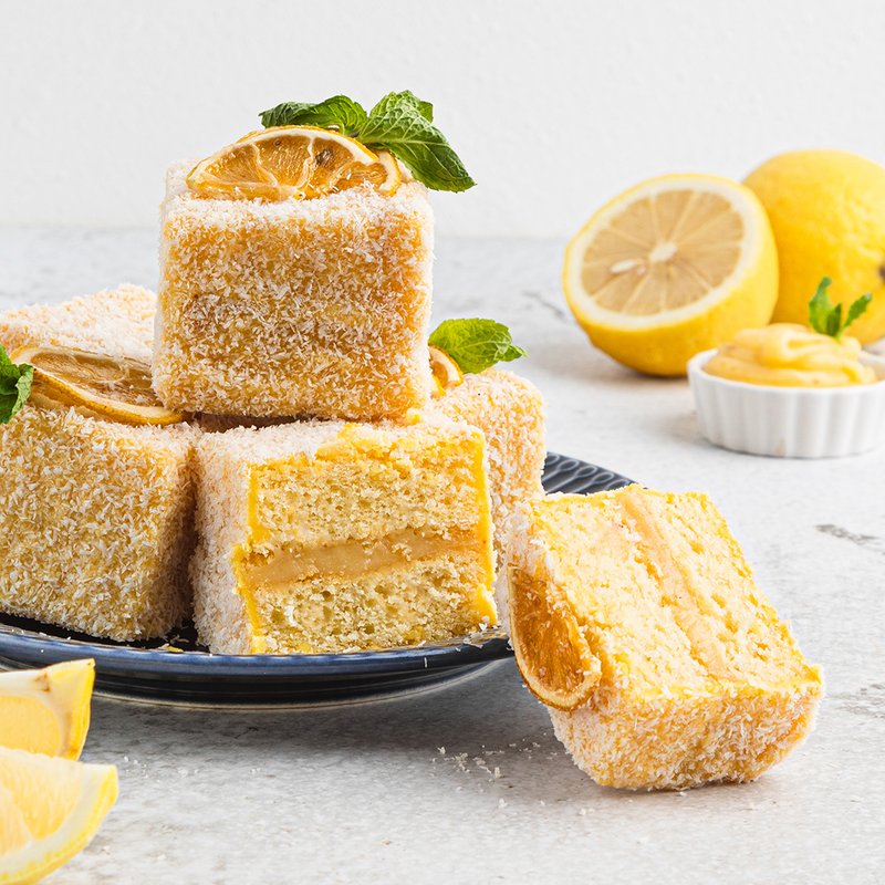 Raspberry Rose And Lemon Lamingtons 6 Bakers Brew Studio Pte Ltd