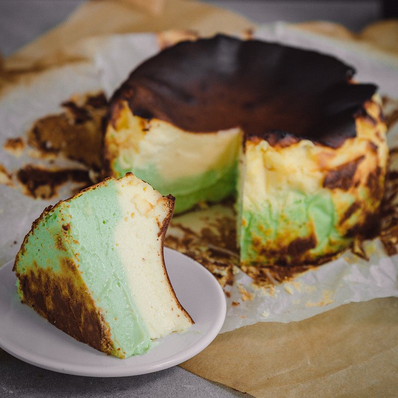 Pandan Basque Cheesecake | Online Cake Delivery Singapore | Baker