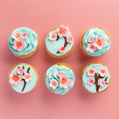 Sakura Blossom Cupcakes 