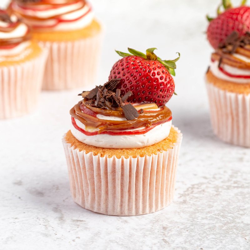 Strawberry Speculoos Cupcakes | Online Cake Delivery Singapore | Baker