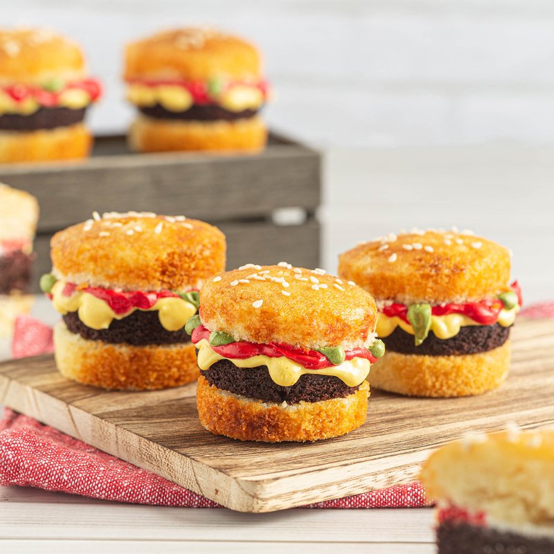 Mini Burger Cupcakes | Kids Baking Class | Baker