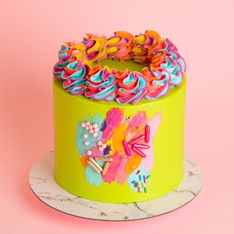  Rainbow Swirl Cake