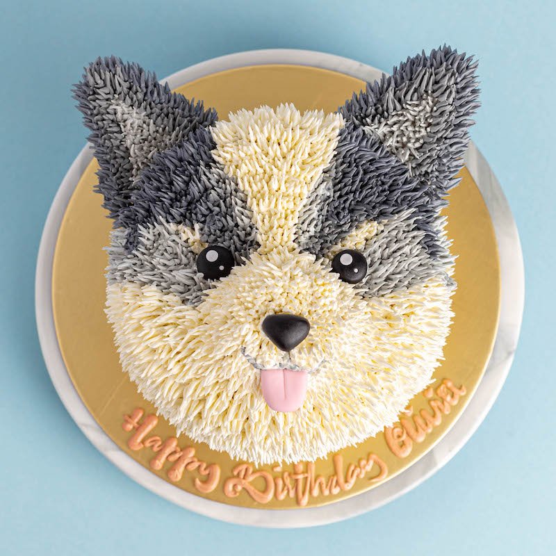 Smiley Doggo Cake | Customised Cake Singapore | Baker