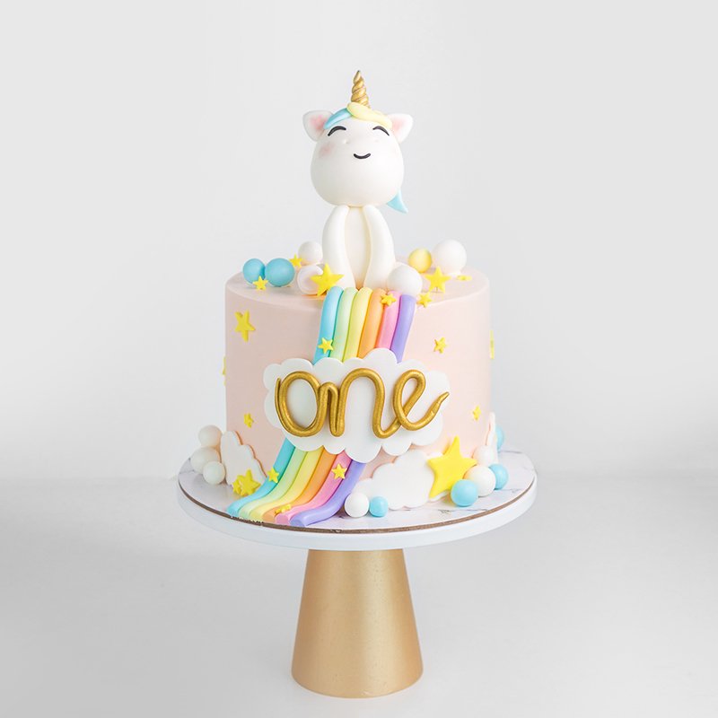 Rainbow Unicorn Wonderland Cake| Customised Cake Singapore | Baker