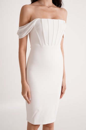 *Luxe* Alessandra Corset Dress (White)