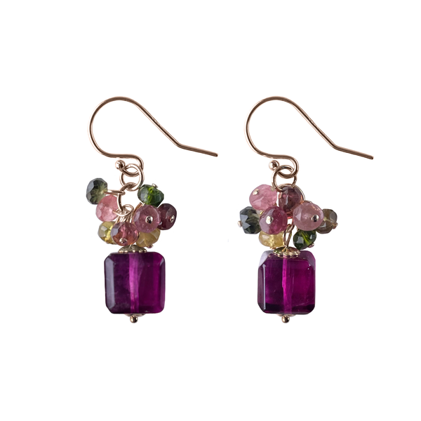 Gift Box Earring (Purple)