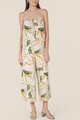 Flores Printed Wide Leg Jumpsuit in Ivory Online Fashion