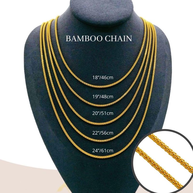 916 Gold Bamboo Chain | Merlin Goldsmith