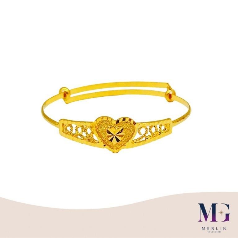 Adjustable gold bangles on sale for baby girl