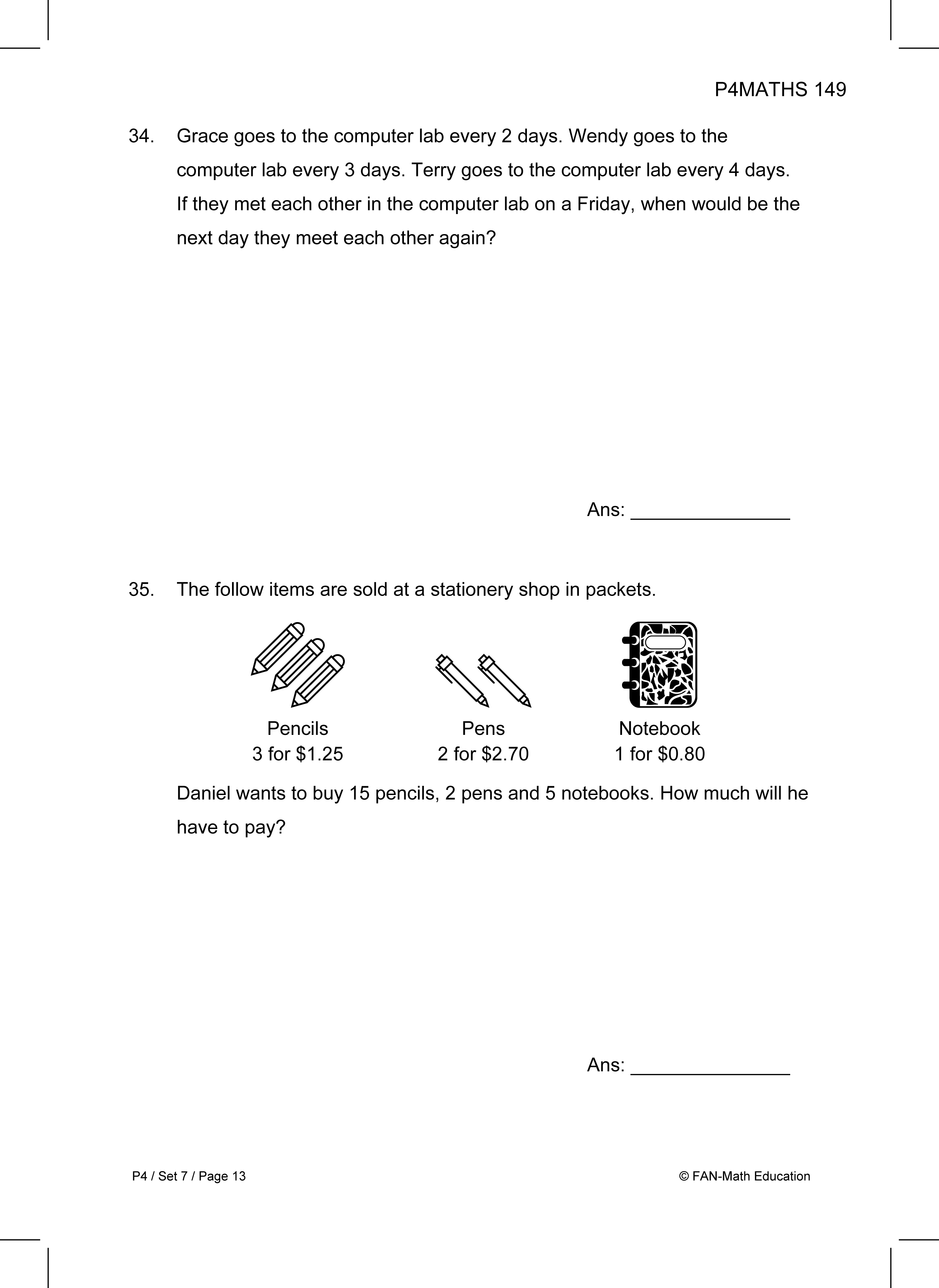 Mathematics Simulated Exam Papers P4 | OpenSchoolbag