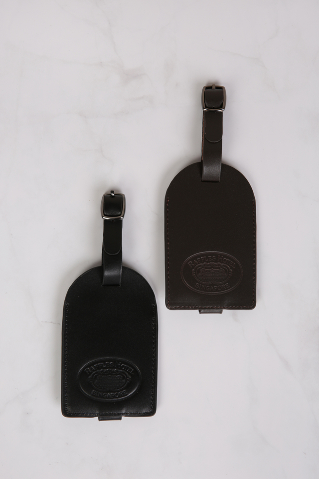 Exclusive Raffles Leather Luggage Tag