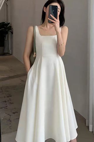 BACKORDER - Kervina A-line Dress In White