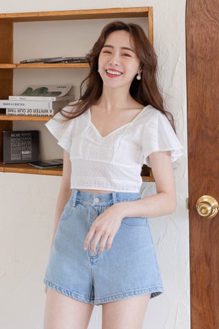 BUT MORE KR -5KG EYELET TOP IN WHITE