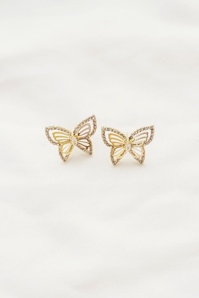 Butterfly Earstuds in Gold