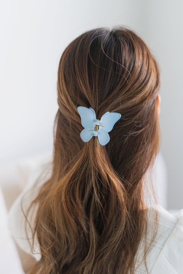 Large Butterfly Clip in Blue