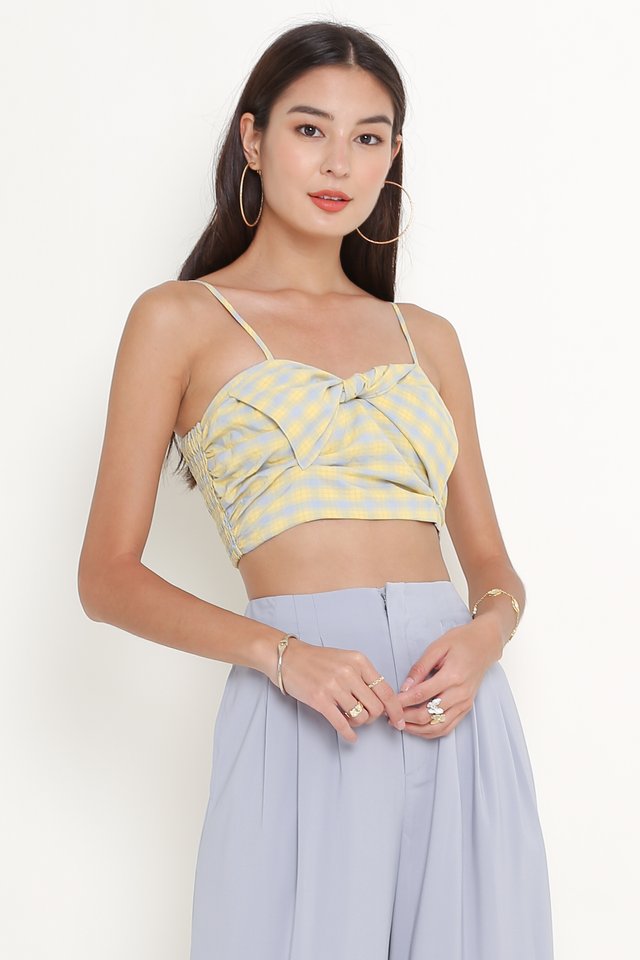 GRACY GINGHAM TOP (YELLOW BLUE CHECK)