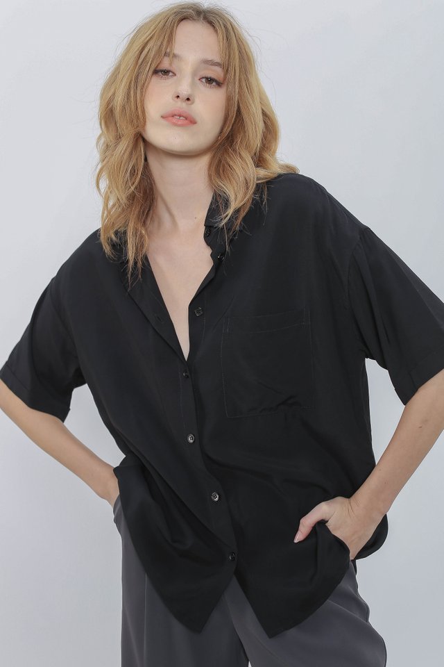 RUSSELL RELAXED SHIRT (BLACK)