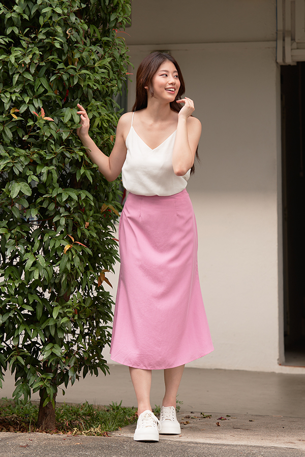 Serene Midi Skirt in Pink