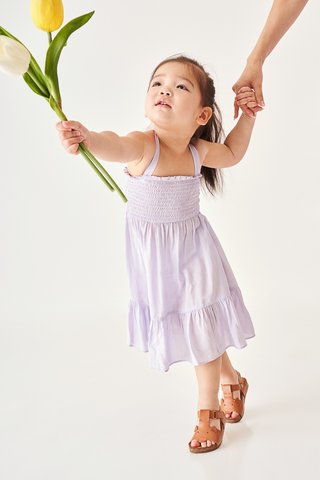 Kids' Cara Smocked Dress in Lilac
