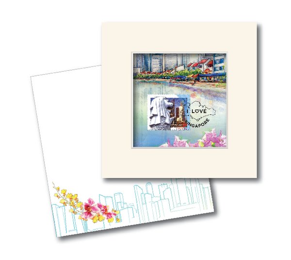 City in A Garden Collection - Singapore River Greeting Card 