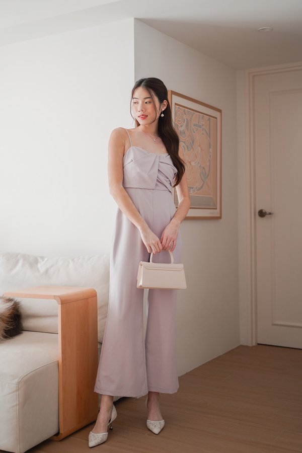 *TPZ* MIKO WRAP JUMPSUIT IN LILAC GREY