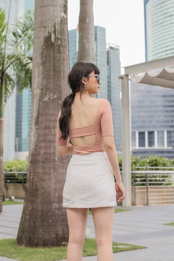 *TPZ* GOT YOUR BACK TOP IN DUSTY PEACH