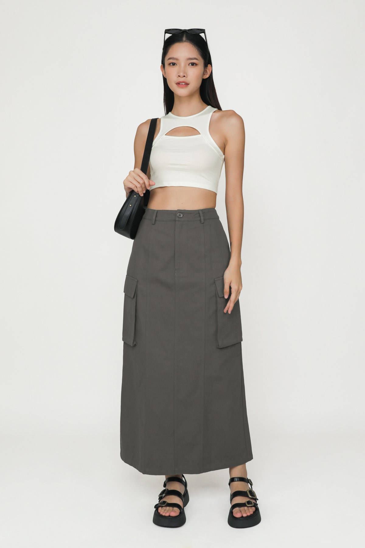 Callas Cargo Skirt (Slate Grey)