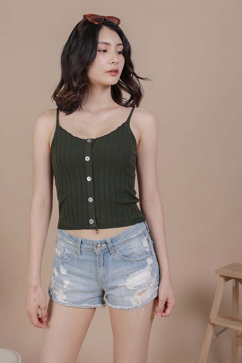 Alysia Knit Top (Forest Green)