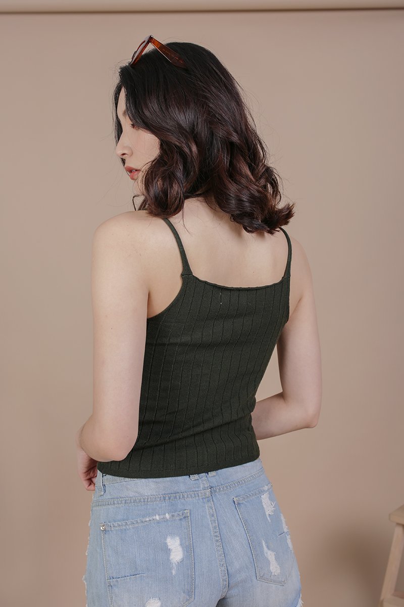 Alysia Knit Top (Forest Green)