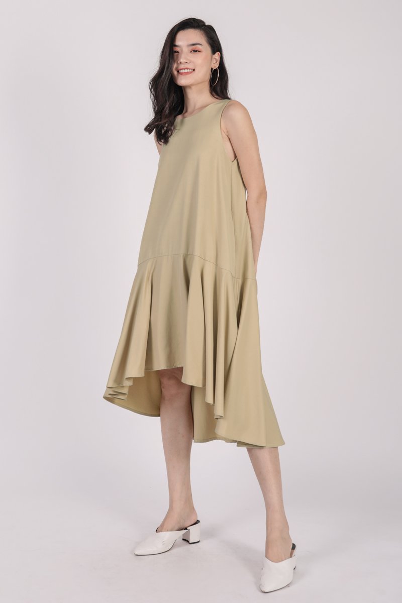 Iva-Ecru-Fishtail-Dress-Image-1-The-Tinsel-Rack-Singapore