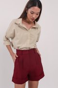 Brook-Maroon-Tailored-Shorts-Image-4-The-Tinsel-Rack-Singapore