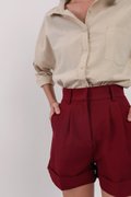 Brook-Maroon-Tailored-Shorts-Image-5-The-Tinsel-Rack-Singapore
