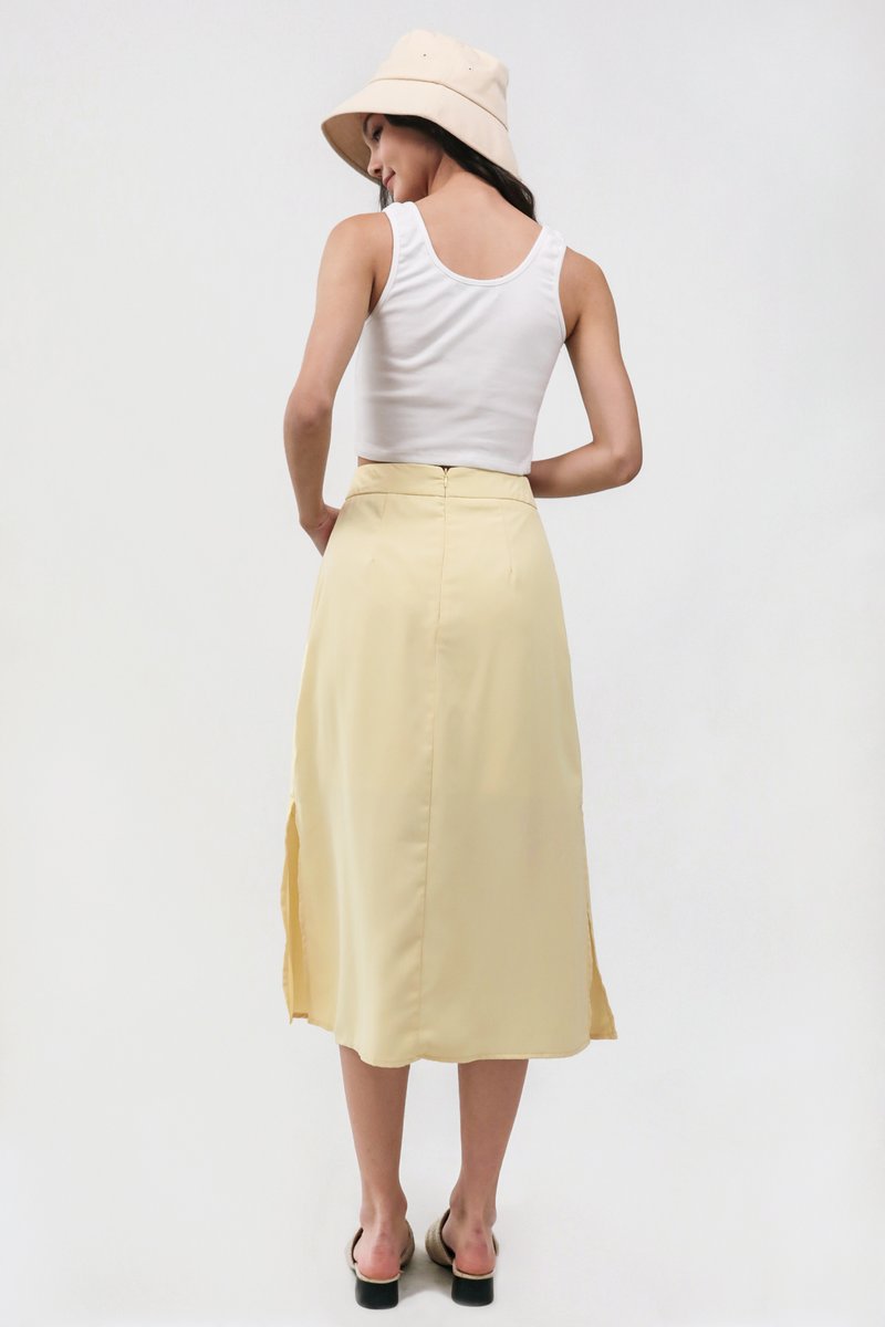 Issa-Light-Yellow-Skirt -Image-6-The-Tinsel-Rack-Singapore