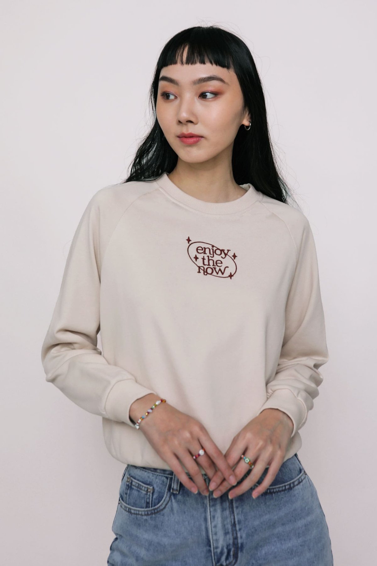 Enjoy The Now Pullover (Nude)