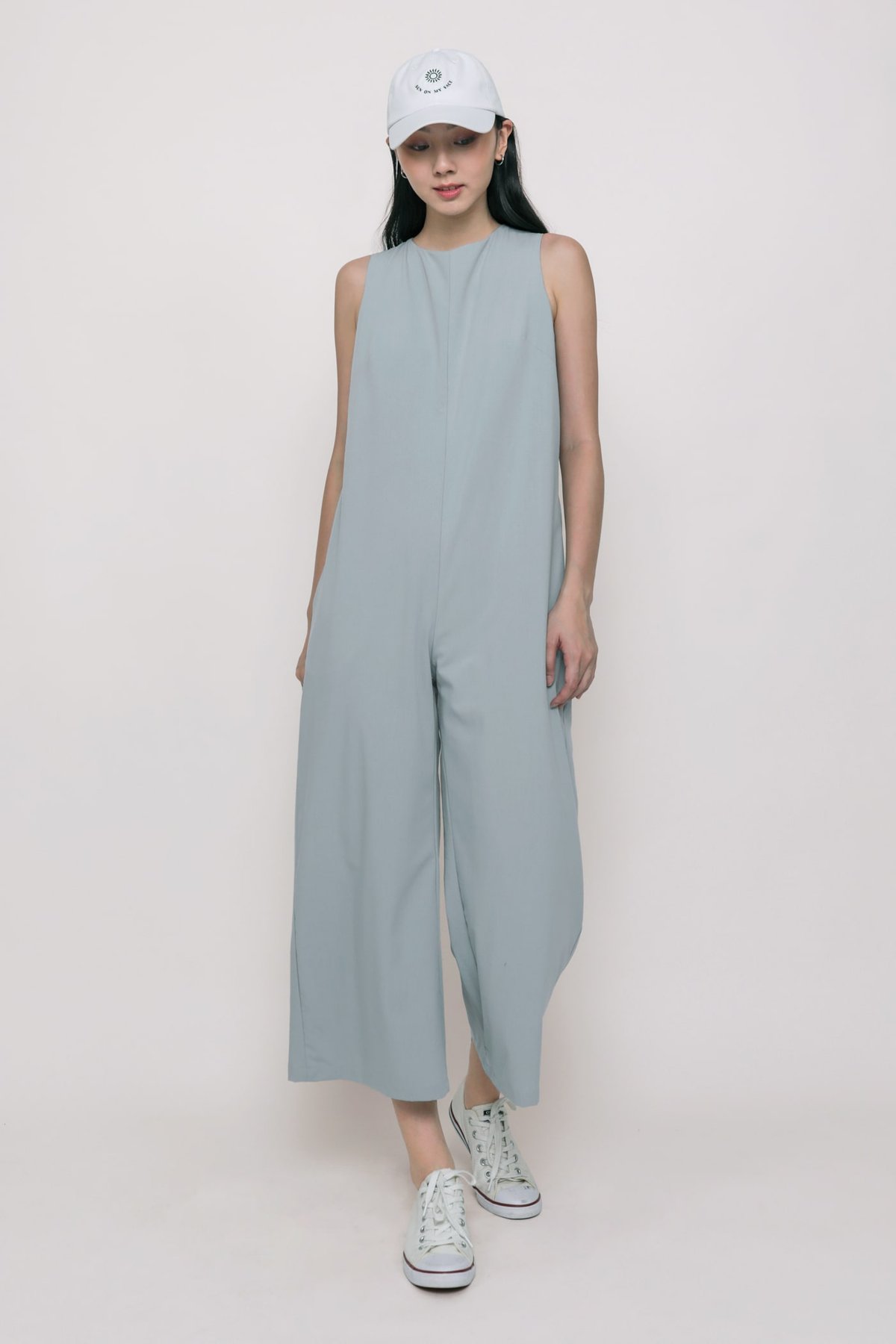 Jaye Relaxed Fit Jumpsuit (Dusty Blue)