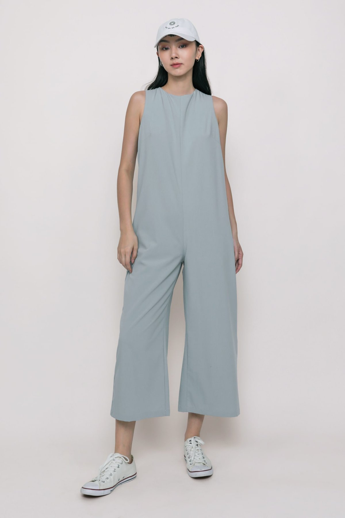 Jaye Relaxed Fit Jumpsuit (Dusty Blue)
