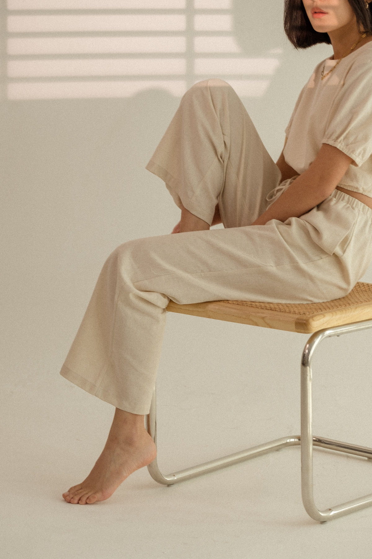 Kierra Drawstring Linen Pants (Flax)