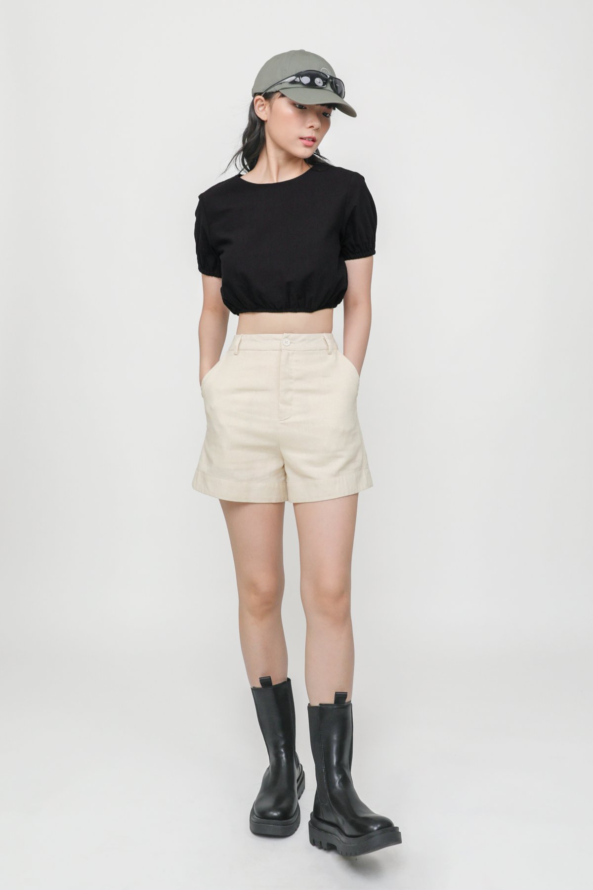 Beth Linen Shorts (Flax)
