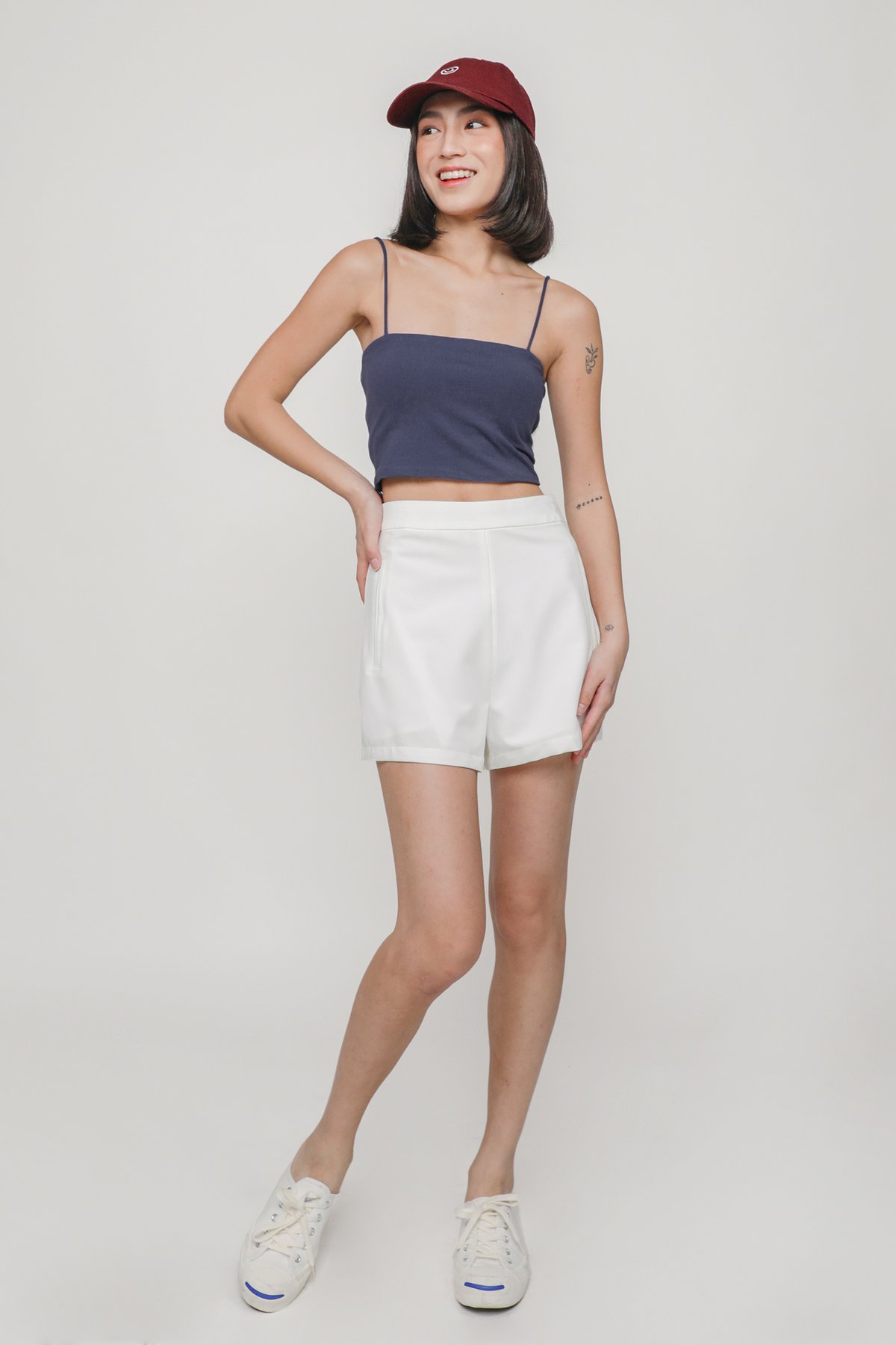 Andes Padded Crop Top (Navy)