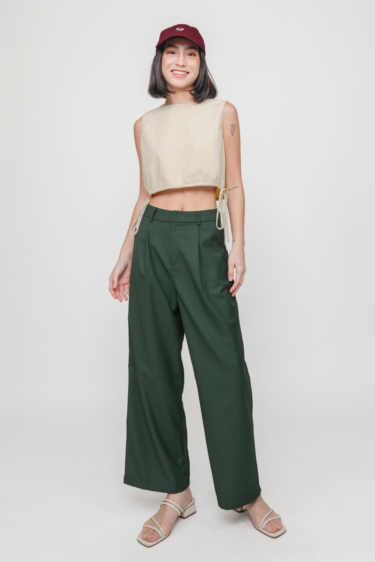 Raegan Hooked Front Pants (Forest)