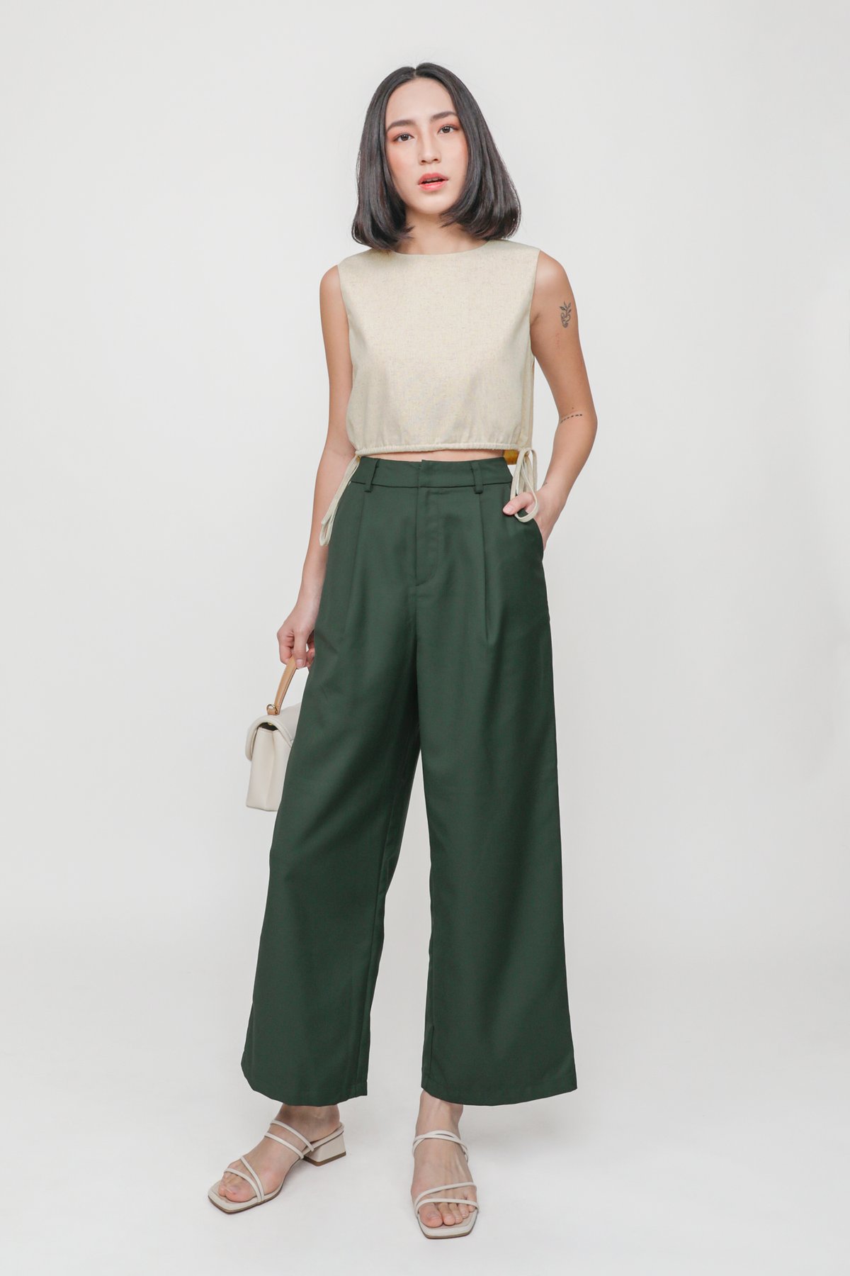 Raegan Hooked Front Pants (Forest)